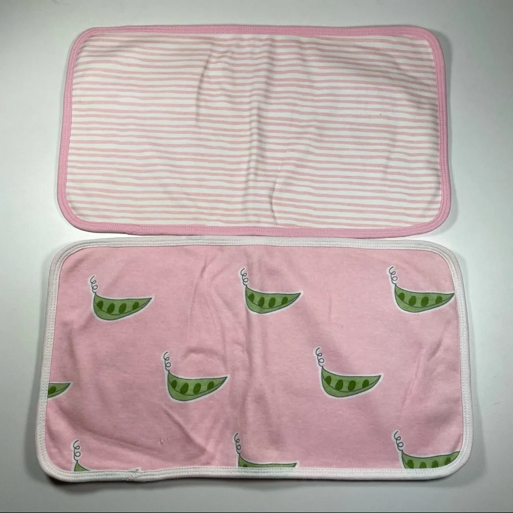 NWOT 2 Pack Sweet Pea Burp Cloth 16” x 9”